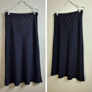 Jaclyn Smith Classic Vintage Y2K Midi Skirt Women's 16 Navy Fairycore